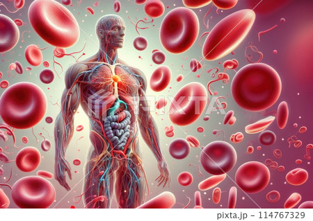 3d rendering of human body 114767329