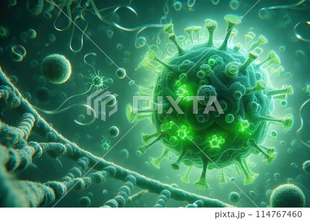 colorful of bacteria 114767460