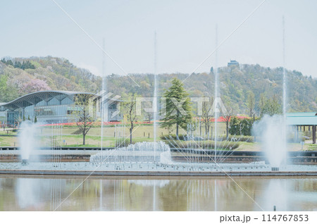 新潟 越後丘陵公園の噴水 新潟 越後丘陵公園の噴水 114767853