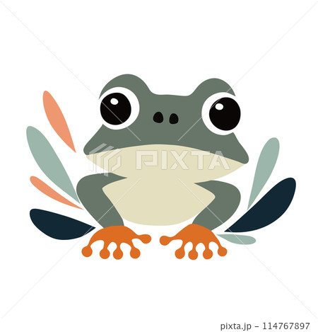 かわいいカエルのイラスト 114767897