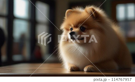 トリミング中のポメラニアン 114767957