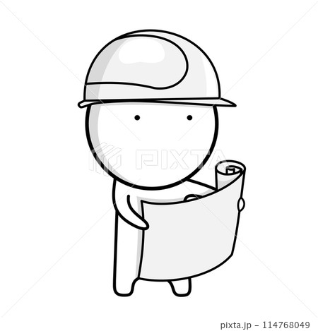 Builder reading the plan Builder reading the plan 114768049