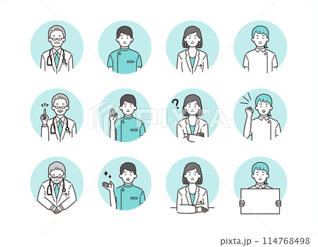 福祉、医療従事者の人物のベクターイラスト素材 114768498