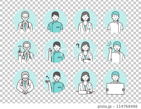 福祉、医療従事者の人物のベクターイラスト素材 114768498