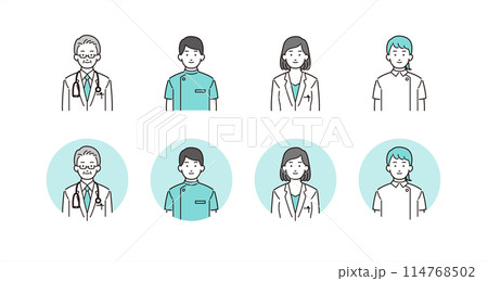 福祉、医療従事者の人物のベクターイラスト素材 114768502