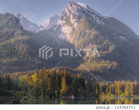 Watzmann mountain near Konigssee lake in Berchtesgaden National Park, Germany Watzmann mountain near Konigssee lake in Berchtesgaden National Park, Germany 114768751