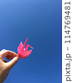 青空と折り鶴 114769481