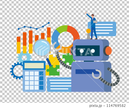 Man using artificial intelligence 114769582