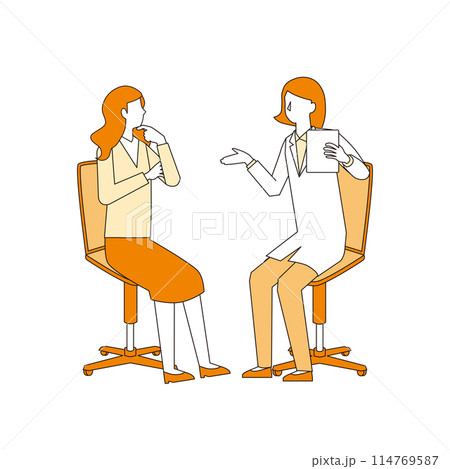 カウンセリングを受ける女性 114769587