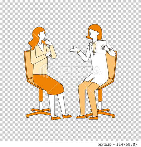 カウンセリングを受ける女性 114769587
