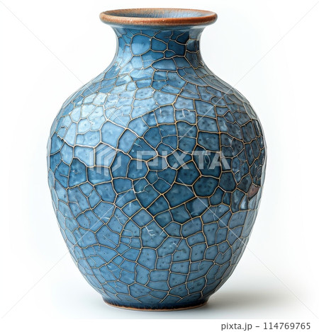 Blue Crackle Glaze Ceramic Vase Blue Crackle Glaze Ceramic Vase 114769765