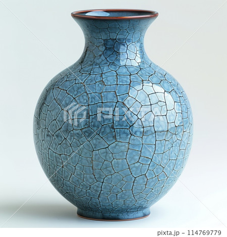 Blue Crackle Glaze Ceramic Vase 114769779