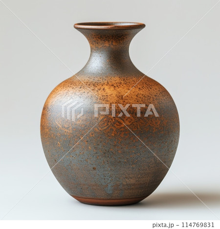 Ancient Ceramic Vase on White Background Ancient Ceramic Vase on White Background 114769831