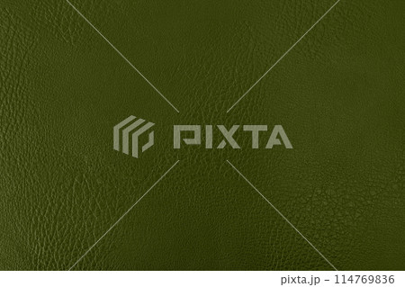 Olive green genuine leather texture background, Khaki background for atrworks design. 114769836