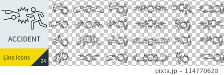 ベクターのアクシデントのアイコンセット 114770628