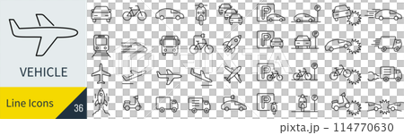 向量車輛圖示集 114770630