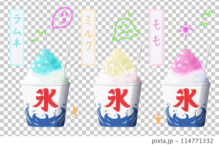 水彩材質夏季節慶傳統刨冰套組搭配名字 4 刨冰套組附名字 水彩材質夏季節慶傳統刨冰套組搭配名字 4 刨冰套組附名字 114771332