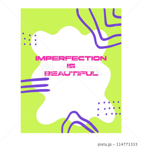 Poster imperfection is beautiful flat design  114771333