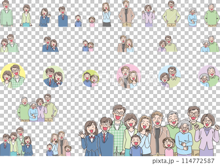 人物插畫_微笑的人_各年齡層的人物插畫集 人物插畫_微笑的人_各年齡層的人物插畫集 114772587