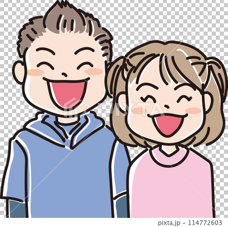 人物插畫_微笑的人_微笑的孩子_小學年齡的少男少女 人物插畫_微笑的人_微笑的孩子_小學年齡的少男少女 114772603