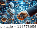 robot working with virtual interface 114773056