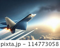 airplane flying in the sky 114773058