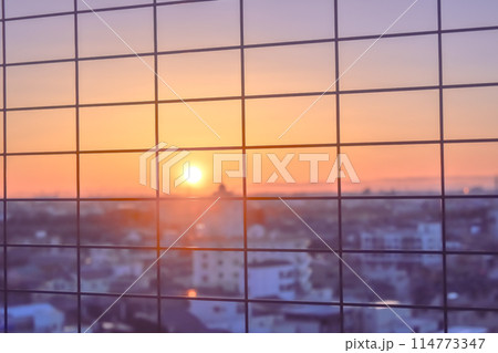 岡崎城から見た夕陽 114773347