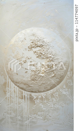 Golden and white paint strokes, abstract mobile wallpaper 114774097