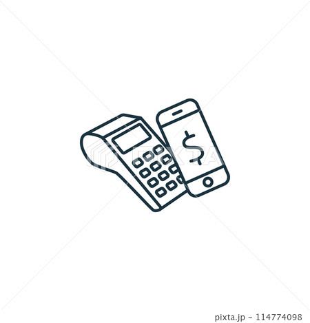 Mobile Payment icon. Monochrome simple Mobile Marketing And Advertising icon for templates, web design and infographics 114774098