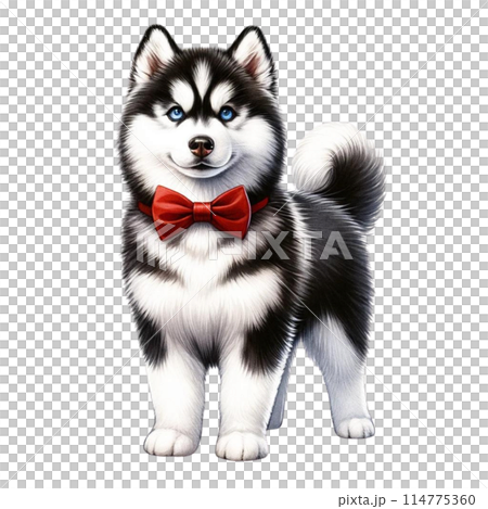 領結西伯利亞哈士奇 領結西伯利亞哈士奇 114775360