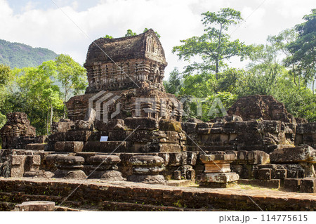 Ancient Temple Ruins In My Son Sanctuary, Vietnam. Ancient Temple Ruins In My Son Sanctuary, Vietnam. 114775615