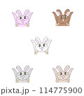 野うさ、登山うさぎ、ハイキングうさぎ、ゆるキャラうさぎ、可愛いうさぎのイラスト 114775900