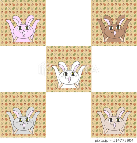 野うさ、登山うさぎ、ハイキングうさぎ、ゆるキャラうさぎ、うさぎのかわいいイラスト 野うさ、登山うさぎ、ハイキングうさぎ、ゆるキャラうさぎ、うさぎのかわいいイラスト 114775904