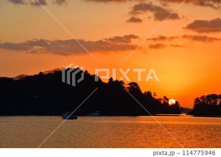松島の朝（宮城県） 114775946
