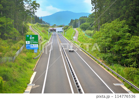 東北・遠野・遠野インターチェンジ・釜石自動車道、遠野物語の玄関口の眺め・岩手県遠野市(6) 114776536
