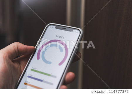 スマートフォンの画面 114777372