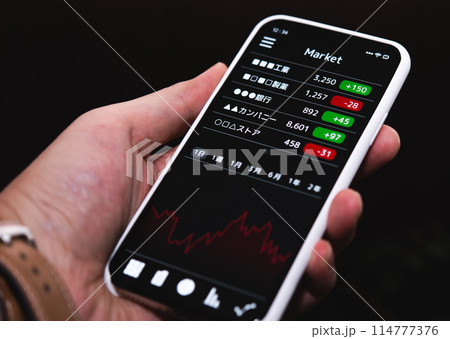 スマートフォンの画面 114777376