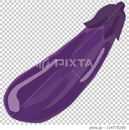 シンプルなナスのイラスト ベクター素材 114778290