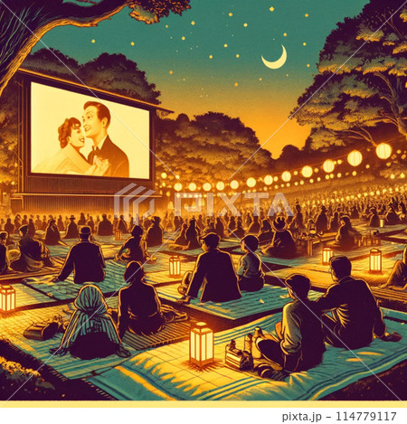 レトロ、イラスト、素材 114779117