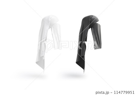 Blank white female niqab mockup, profile view 114779951