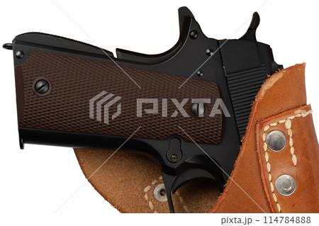 Automatic Pistol, Caliber .45 in holster 114784888