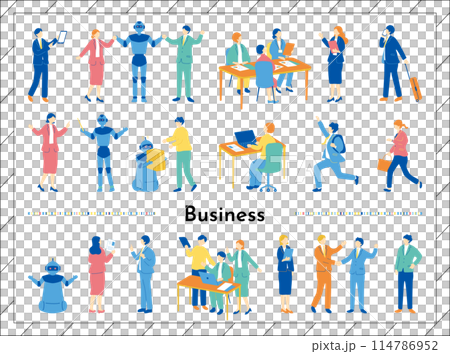 ビジネスシーン 人物素材集 ビジネスシーン 人物素材集 114786952