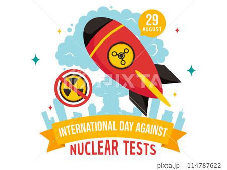 International Day Against Nuclear Tests Vector Illustration for August 29 Features a Earth, and Rocket Bomb in a Flat Style Cartoon Background International Day Against Nuclear Tests Vector Illustration for August 29 Features a Earth, and Rocket Bomb in a Flat Style Cartoon Background 114787622