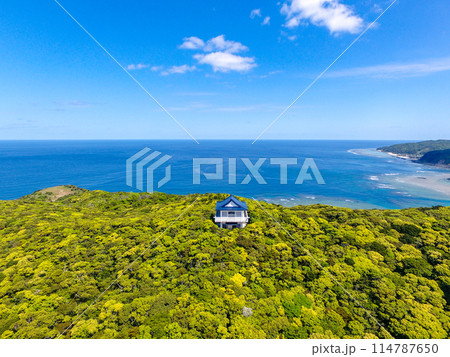 奄美大島　蒲生崎観光公園　展望台　空撮 114787650