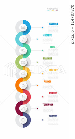 Infographic 9 options design elements for your business data. Vector Illustration. Infographic 9 options design elements for your business data. Vector Illustration. 114787870