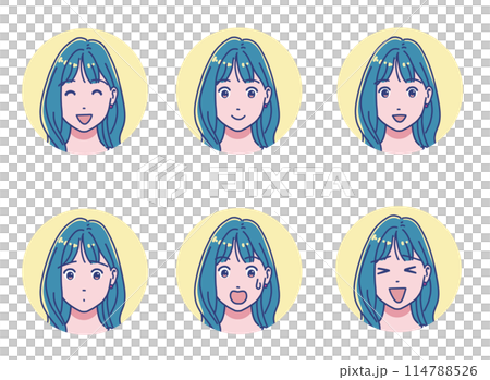 動漫觸摸女孩圖示集 114788526