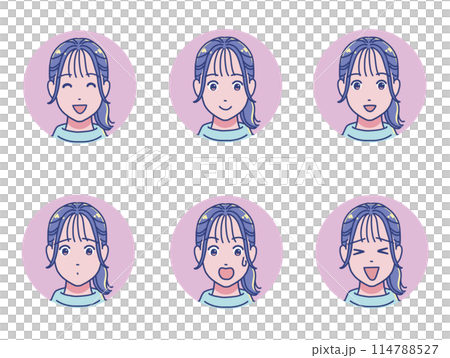 動漫觸摸女孩圖示集 114788527