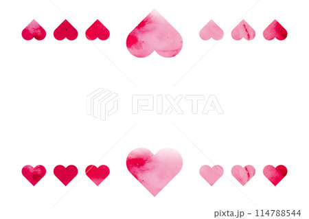 可愛いハートのフレーム 114788544