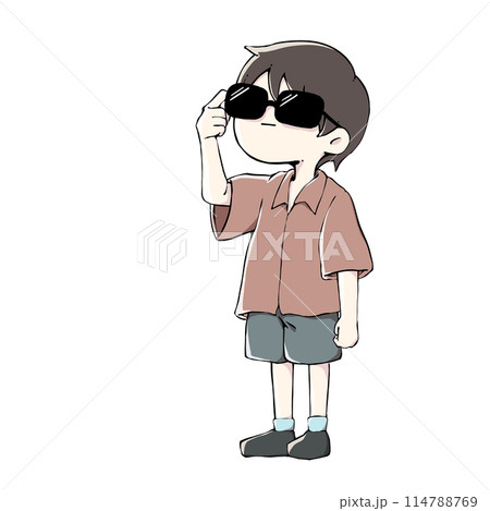 サングラスをかけた男性 サングラスをかけた男性 114788769