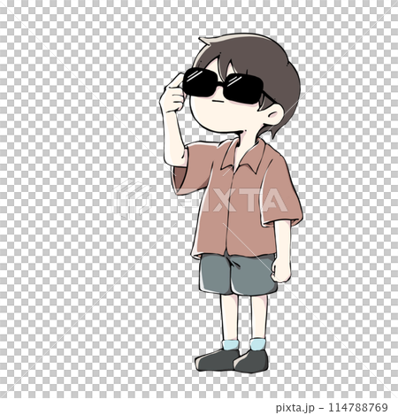 サングラスをかけた男性 サングラスをかけた男性 114788769